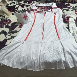 Leg Avenue White Dress with Red Trim